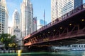 DuSable Bridge in Chicago Royalty Free Stock Photo