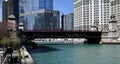 DuSable Bridge on Michigan Avenue Royalty Free Stock Photo