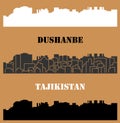 Dushanbe, Tajikistan city silhouette