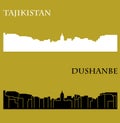 Dushanbe, Tajikistan city silhouette