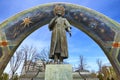 DUSHANBE,TAJIKISTAN-MARCH 15,2016; The Monument of Rudaki in the centre of city