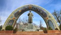 DUSHANBE, TAJIKISTAN-MARCH 15, 2016; The Monument of Rudaki in the centre of city Royalty Free Stock Photo