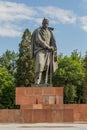 DUSHANBE, TAJIKISTAN - MAY 16, 2018: Sadriddin Ayni monument in Dushanbe, capital of Tajikist