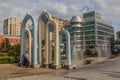 DUSHANBE, TAJIKISTAN - MAY 16, 2018: View of Ayni square in Dushanbe, capital of Tajikist