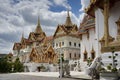 Dusit Maha Prasat Throne Hall and Aphorn Phimok Prasat Pavilion in Bangkok Grand Palace