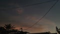 dusk afternoon view in Indonesia rural zone Royalty Free Stock Photo