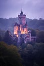 Dusk at the Ancient Castle in Prague