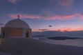 Dusk on the caldera, Santorini Royalty Free Stock Photo