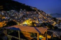 Dusk in the Cantagalo favela Royalty Free Stock Photo