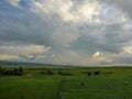 Dusk in the countryside farm fields of Waimea Royalty Free Stock Photo