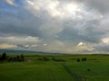 Dusk in the countryside farm fields of Waimea Royalty Free Stock Photo