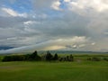 Dusk in the countryside farm fields of Waimea