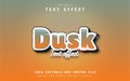 Dusk 3d gadient style text effect Royalty Free Stock Photo