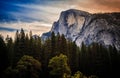 Dusk on Half Dome, Yosemite National Park, California Royalty Free Stock Photo