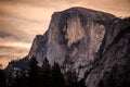 Dusk on Half Dome, Yosemite National Park, California Royalty Free Stock Photo