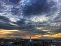 Dusk at Johor Bahru in Malaysia Royalty Free Stock Photo