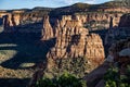 Monument Canyon in Golorado national Monument at Sunset Royalty Free Stock Photo