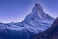 Dusk Matterhorn, Swiss Alps, Switzerland and crescent Royalty Free Stock Photo