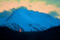 Dusk in the middle of the Pyrenees Royalty Free Stock Photo