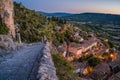 Moustiers Sainte Marie at dusk Royalty Free Stock Photo