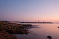 Dusk near Porec town on Croatian coastline