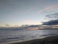 Dusk on the ocean on Kaimana Beach