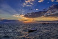 Dusk over the harbor of Thessaloniki