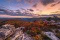 Dusk over the Linville Gorge Wilderness Royalty Free Stock Photo