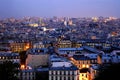 Dusk over Paris - panoramics Royalty Free Stock Photo