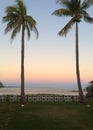 Dusk over Roebuck Bay, Broome, Western Australia at low tide Royalty Free Stock Photo