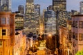 Dusk over San Francisco Downtown Royalty Free Stock Photo