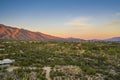 Dusk over suburb of Tucson