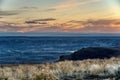 Dusk over the town of Rock Springs, Wyoming Royalty Free Stock Photo