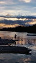 Dusk at Pemelisan harbor Bali