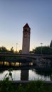 Dusk river front images of spokane Washington