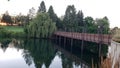 Dusk river front spokane Washington