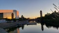 Dusk river front spokane Washington