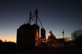 Dusk in rural farming Ohio highlighting our agricultural workers long hours. Royalty Free Stock Photo