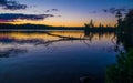 Dusk on sawbill lake, bwcaw Royalty Free Stock Photo