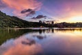 Dusk scene of Dahu Community Park in Neihu,Taipei City Taiwan Royalty Free Stock Photo