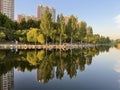 Dusk Scenery of City Park