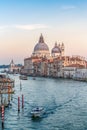 Dusk scenery of the Grand Canal in Venice, Italy