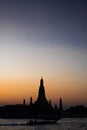 Dusk Scenery of Wat Arun Ratchawararam Ratchawaramahawihan Temple