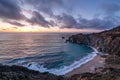 Dusk sets over the California Coast Royalty Free Stock Photo