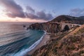 Dusk sets over the California Coast Royalty Free Stock Photo