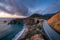 Dusk sets over the California Coast Royalty Free Stock Photo