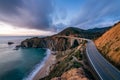 Dusk sets over the California Coast Royalty Free Stock Photo