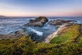 Dusk sets over the California Coast Royalty Free Stock Photo