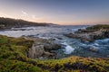 Dusk sets over the California Coast Royalty Free Stock Photo