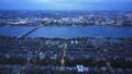 Dusk shot of boston`s charles river and the MIT